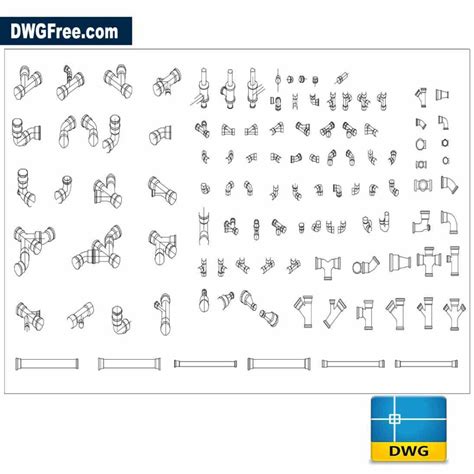 Pipe Fitting – Free CAD Block And AutoCAD Drawing.
